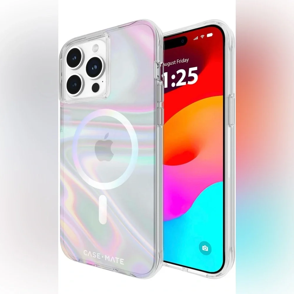 Case Mate IPhone 15 Pro Max Phone Cover (Used)-Soap Bubble